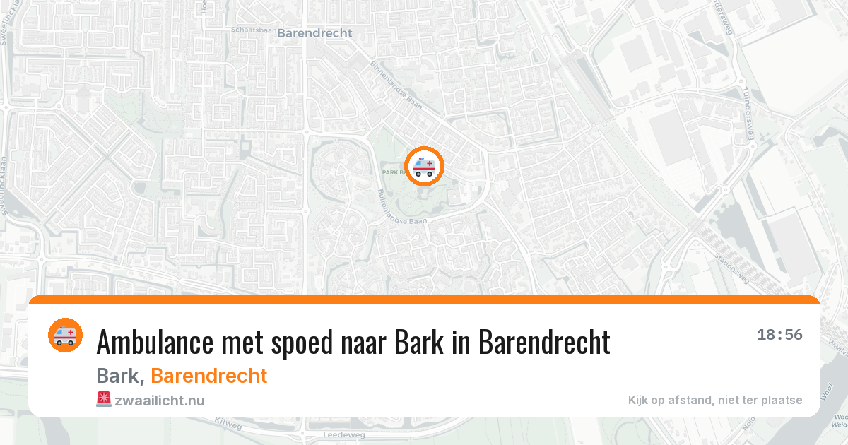 Ambulance met spoed naar Bark in Barendrecht — 29 mei 2026