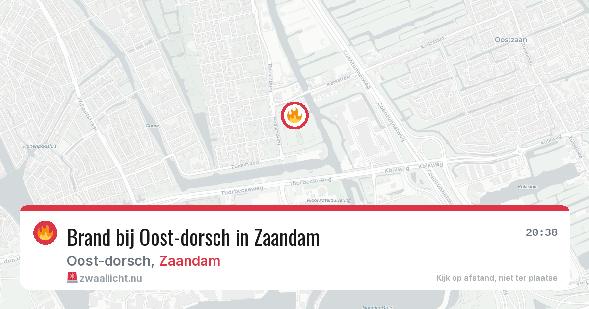 Brand bij Oost-dorsch in Zaandam — 24 mei 2026
