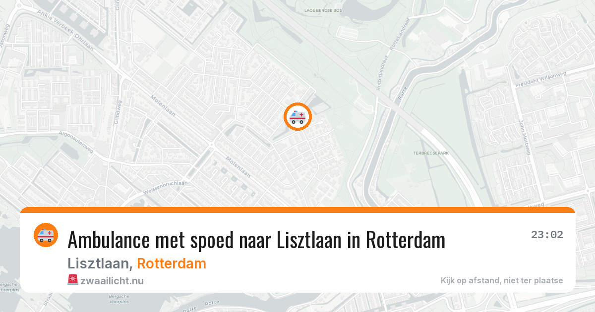 Ambulance met spoed naar Lisztlaan in Rotterdam — 20 jul 2026
