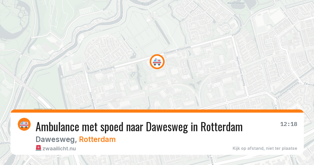 Ambulance met spoed naar Dawesweg in Rotterdam — 20 mei 2026