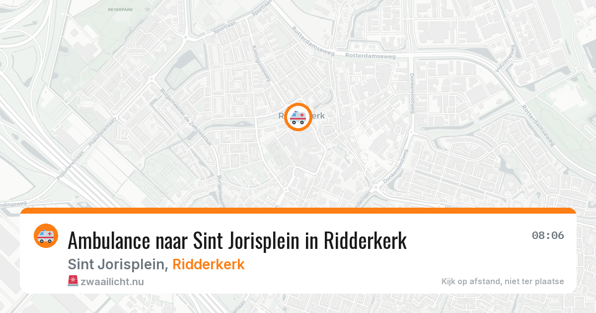 Ambulance naar Sint Jorisplein in Ridderkerk — 26 apr 2026