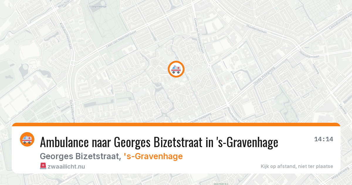 Ambulance naar Georges Bizetstraat in 's-Gravenhage — 6 mei 2026