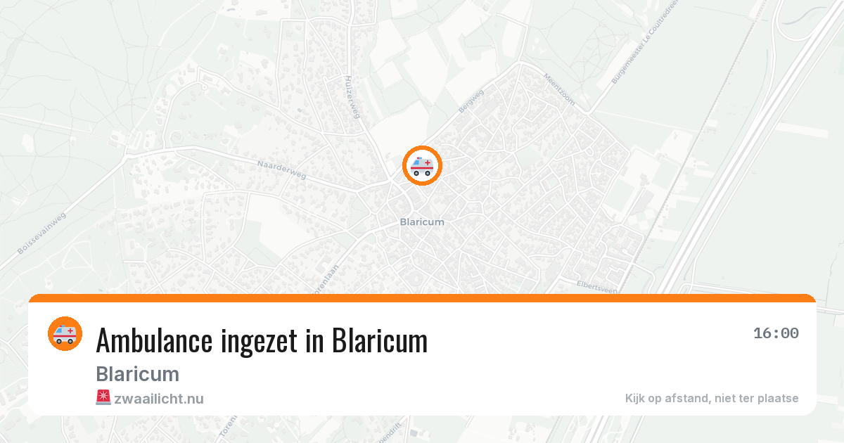 Ambulance ingezet in Blaricum — 5 mei 2026