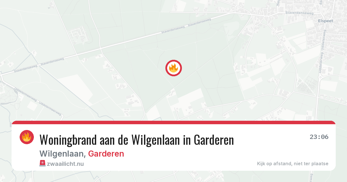 Woningbrand aan de Wilgenlaan in Garderen — 21 jan 2026