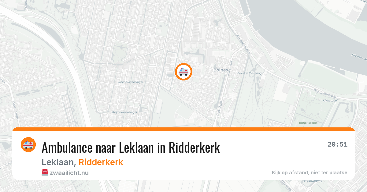 Ambulance naar Leklaan in Ridderkerk — 25 jul 2026