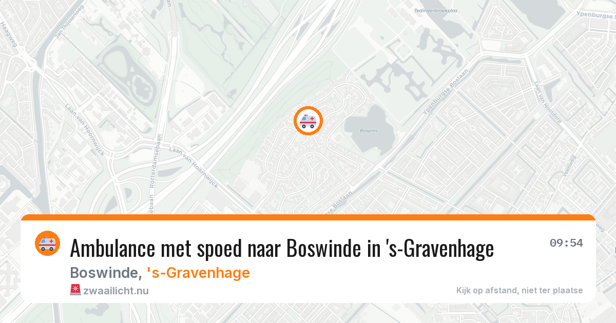 Ambulance met spoed naar Boswinde in 's-Gravenhage — 13 mei 2026