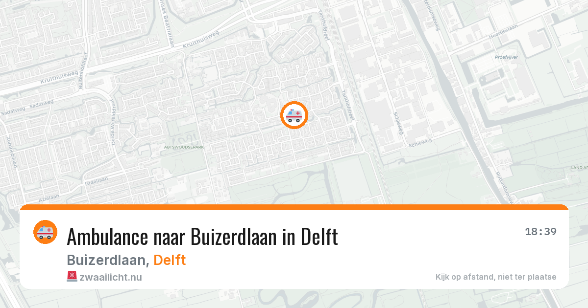 Ambulance naar Buizerdlaan in Delft — 23 mrt 2026