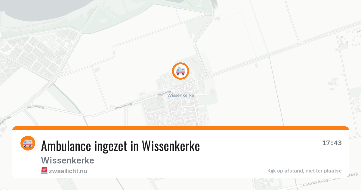 Ambulance ingezet in Wissenkerke — 12 mei 2026