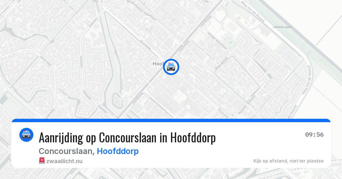 Aanrijding op Concourslaan in Hoofddorp — 25 jan 2026