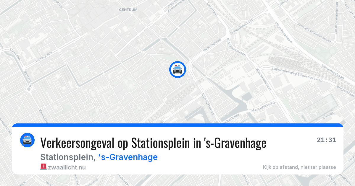Verkeersongeval op Stationsplein in 's-Gravenhage — 23 mei 2026
