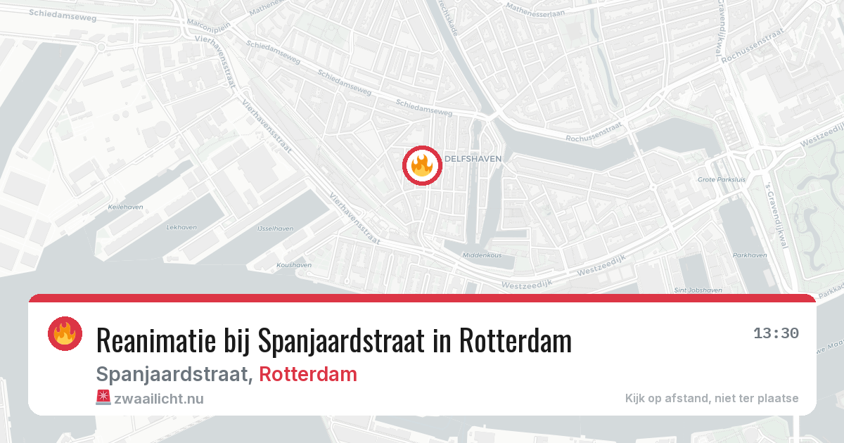 Reanimatie bij Spanjaardstraat in Rotterdam — 14 mrt 2026