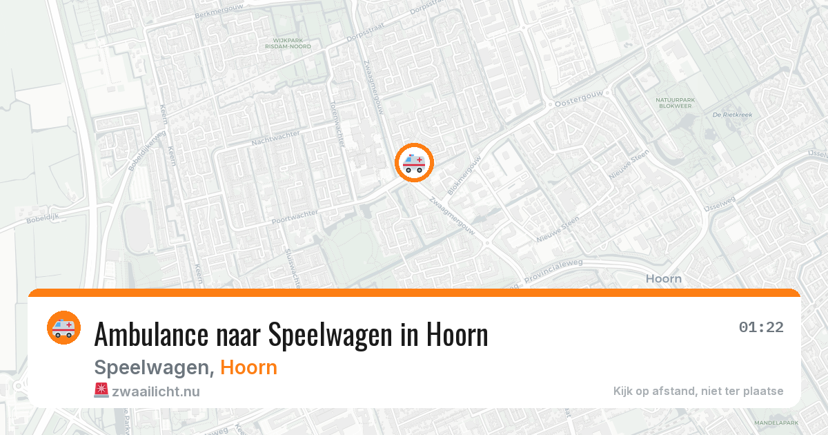 Ambulance naar Speelwagen in Hoorn — 21 jul 2026