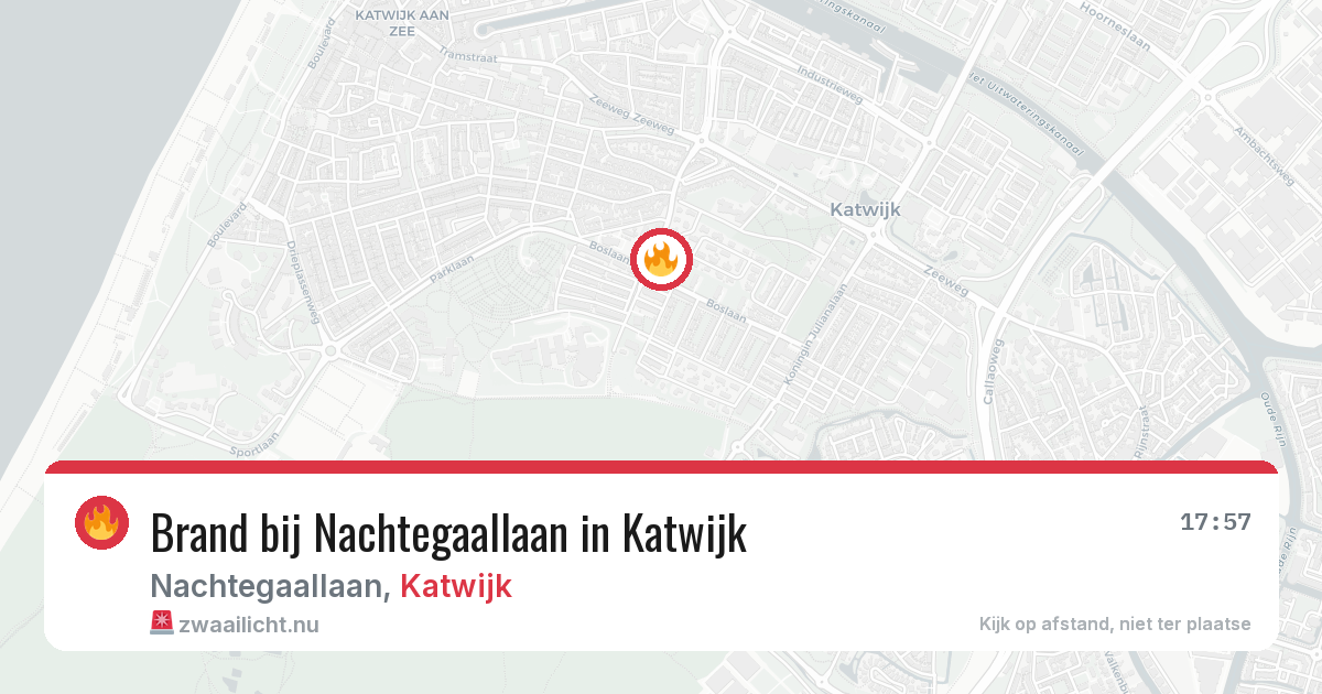 Brand bij Nachtegaallaan in Katwijk — 15 apr 2026