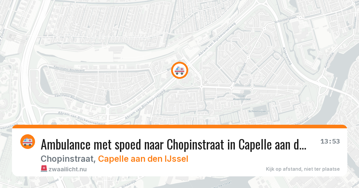 Ambulance met spoed naar Chopinstraat in Capelle aan den IJssel — 9 mei 2026