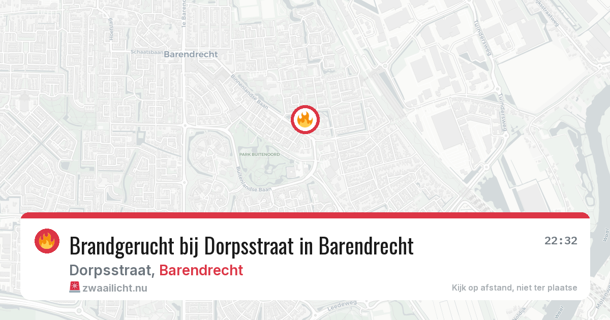 Brandgerucht bij Dorpsstraat in Barendrecht — 17 mrt 2026