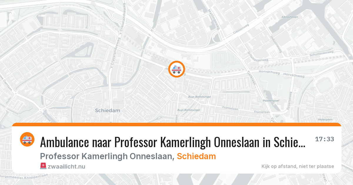Ambulance naar Professor Kamerlingh Onneslaan in Schiedam — 21 mei 2026