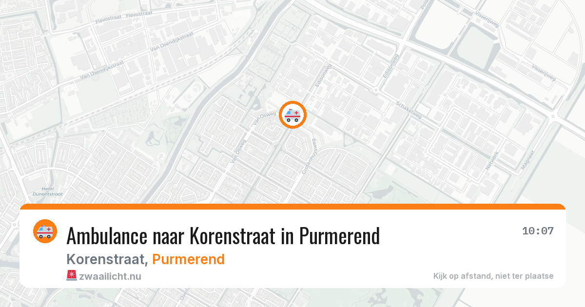 Ambulance naar Korenstraat in Purmerend — 21 jul 2026