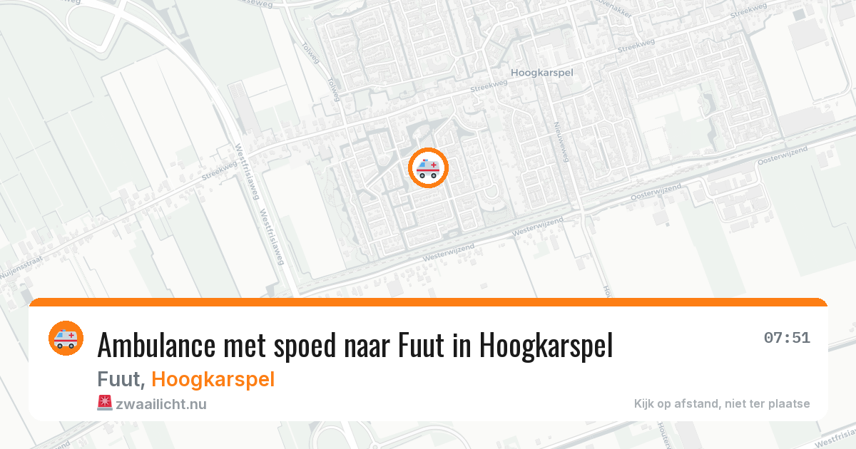 Ambulance met spoed naar Fuut in Hoogkarspel — 8 apr 2026