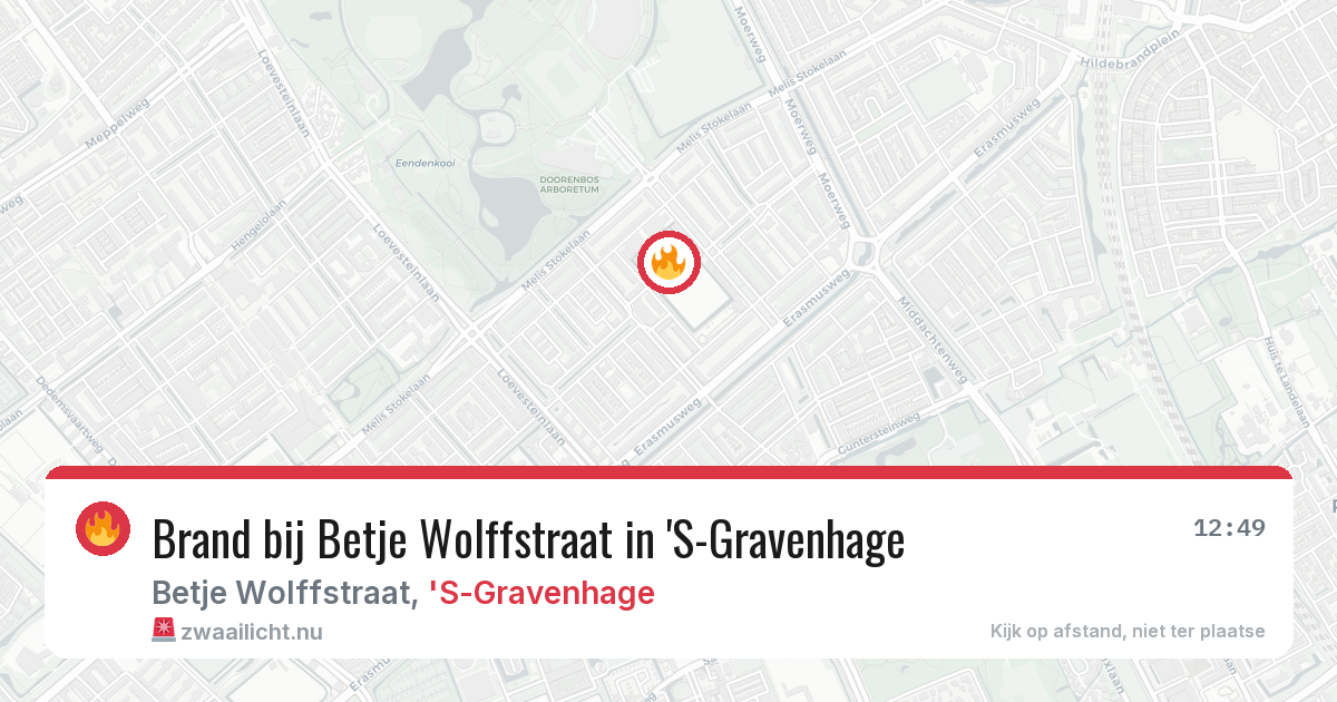 Brand bij Betje Wolffstraat in 'S-Gravenhage — 4 mei 2026