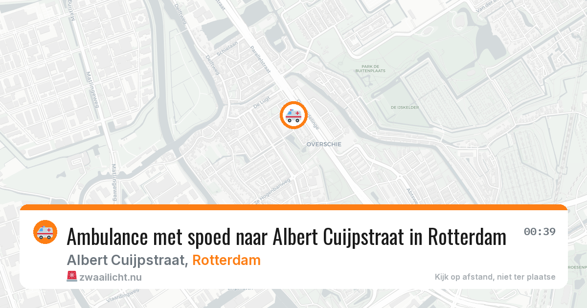 Ambulance met spoed naar Albert Cuijpstraat in Rotterdam — 18 jul 2026