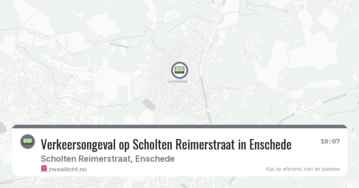 Verkeersongeval op Scholten Reimerstraat in Enschede — 22 jul 2026