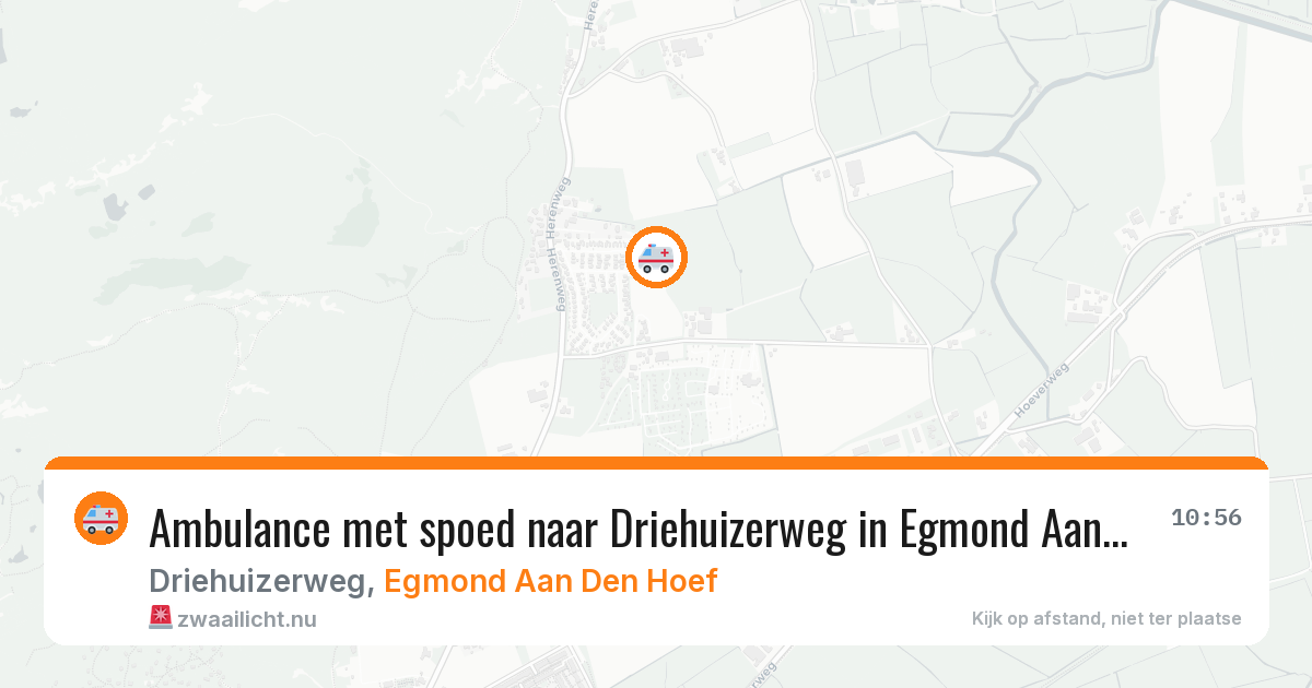 Ambulance met spoed naar Driehuizerweg in Egmond Aan Den Hoef — 12 apr 2026