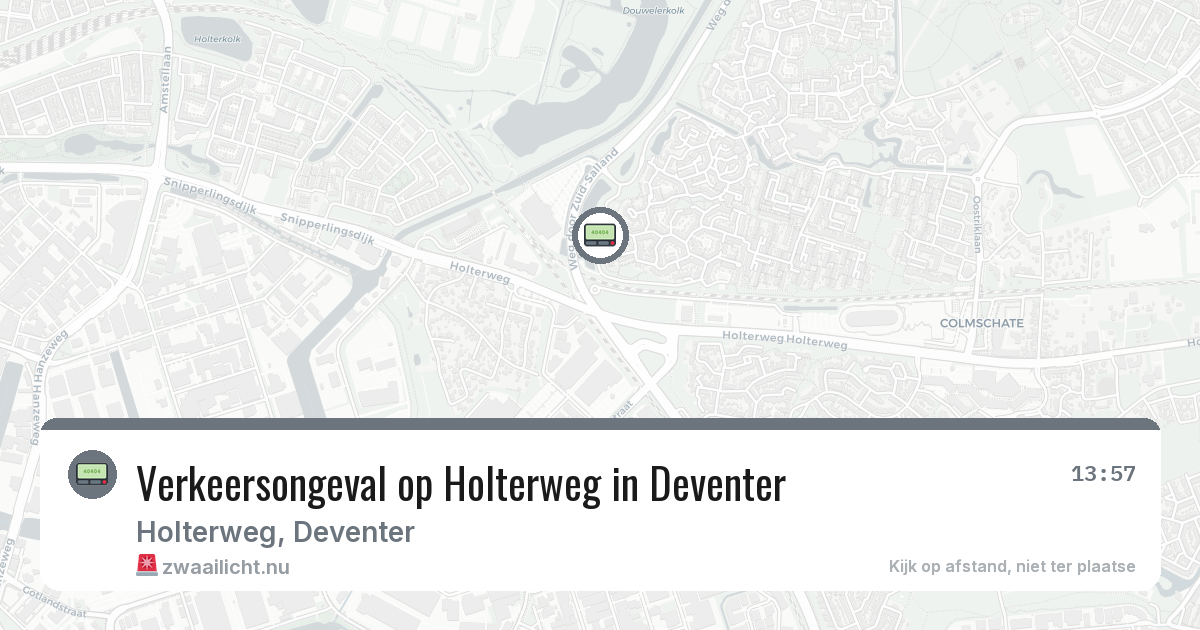 Verkeersongeval op Holterweg in Deventer — 16 jul 2026