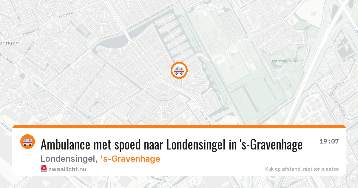 Ambulance met spoed naar Londensingel in 's-Gravenhage — 31 mrt 2026