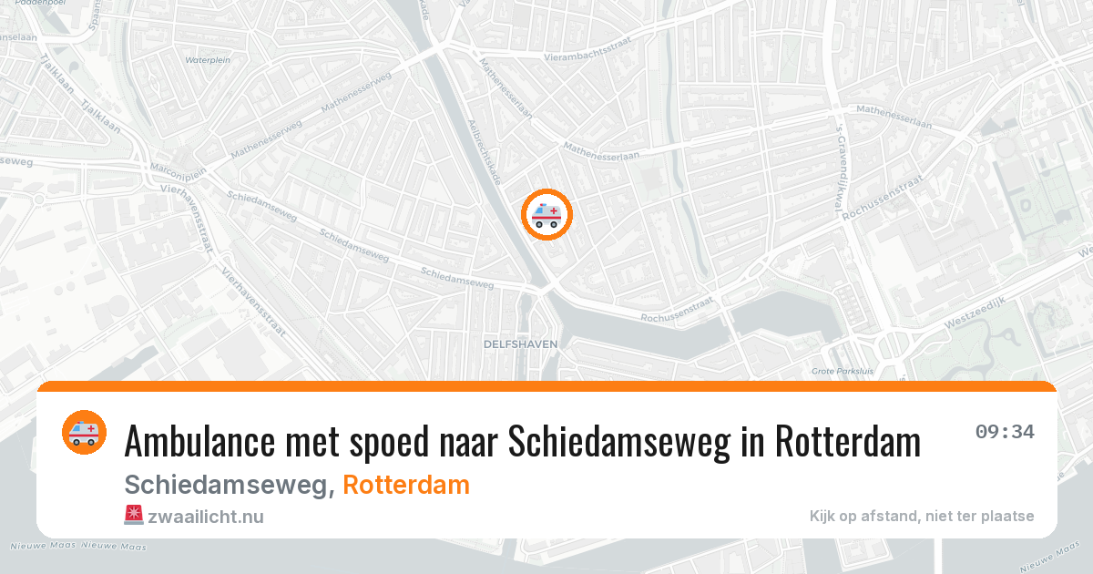 Ambulance met spoed naar Schiedamseweg in Rotterdam — 19 mrt 2026