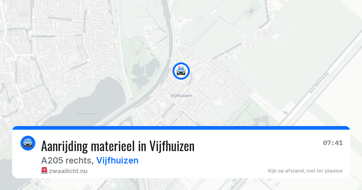 Aanrijding materieel in Vijfhuizen — 17 mrt 2026