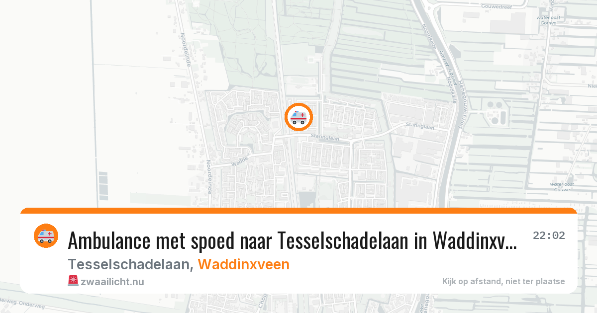 Ambulance met spoed naar Tesselschadelaan in Waddinxveen — 3 feb 2026