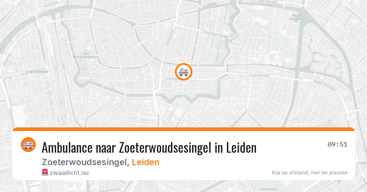 Ambulance naar Zoeterwoudsesingel in Leiden — 24 jul 2026