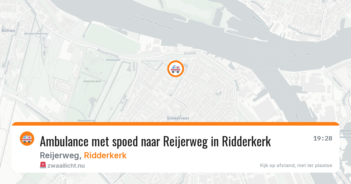 Ambulance met spoed naar Reijerweg in Ridderkerk — 11 jul 2026