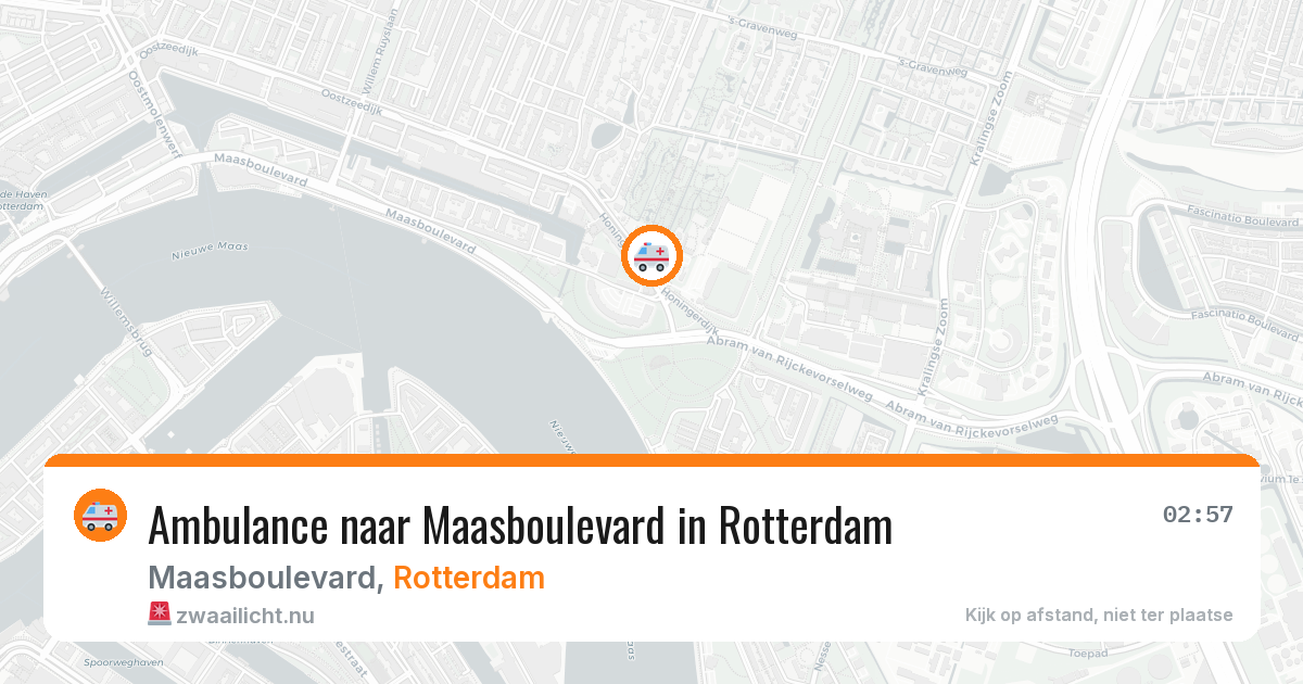Ambulance naar Maasboulevard in Rotterdam — 14 mrt 2026