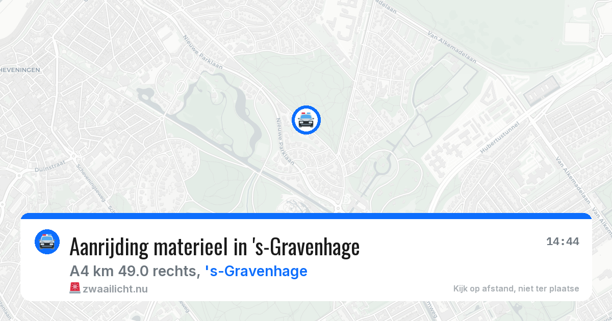 Aanrijding materieel in 's-Gravenhage — 22 mrt 2026