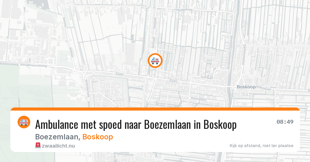 Ambulance met spoed naar Boezemlaan in Boskoop — 19 jan 2026