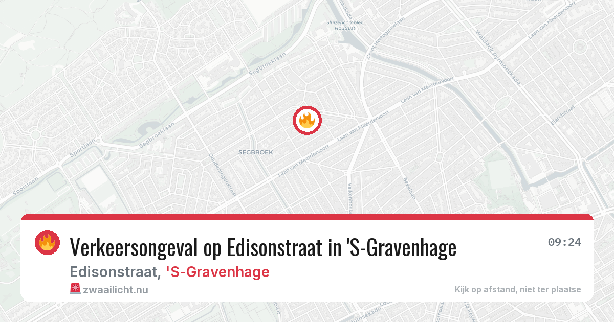 Verkeersongeval op Edisonstraat in 'S-Gravenhage — 16 jul 2026