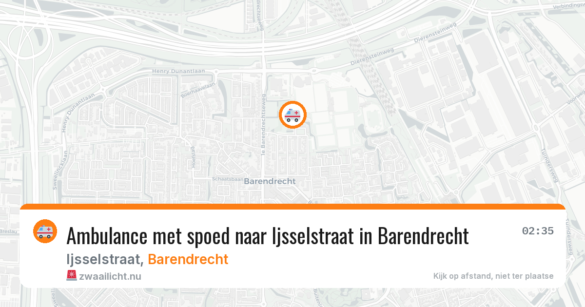 Ambulance met spoed naar Ijsselstraat in Barendrecht — 27 jul 2026