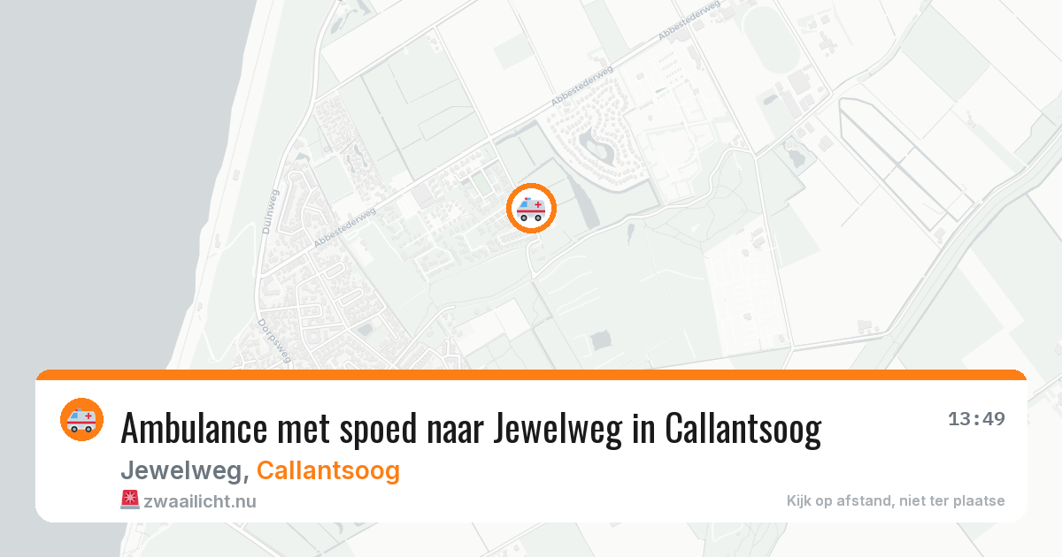 Ambulance met spoed naar Jewelweg in Callantsoog — 15 mei 2026