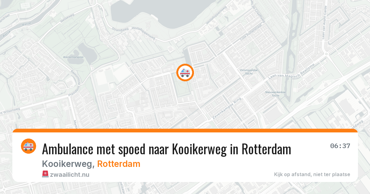 Ambulance met spoed naar Kooikerweg in Rotterdam — 13 jul 2026