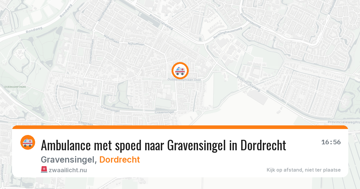 Ambulance met spoed naar Gravensingel in Dordrecht — 26 jan 2026
