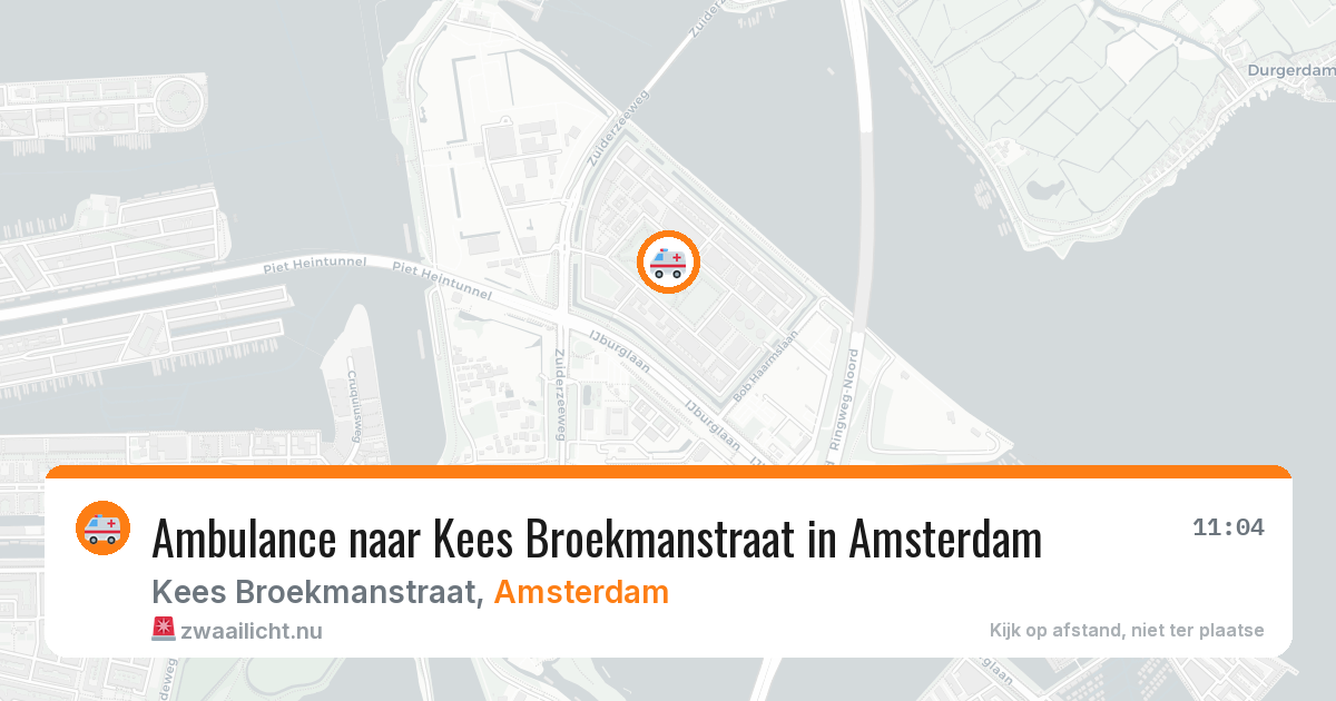 Ambulance naar Kees Broekmanstraat in Amsterdam — 9 jun 2026