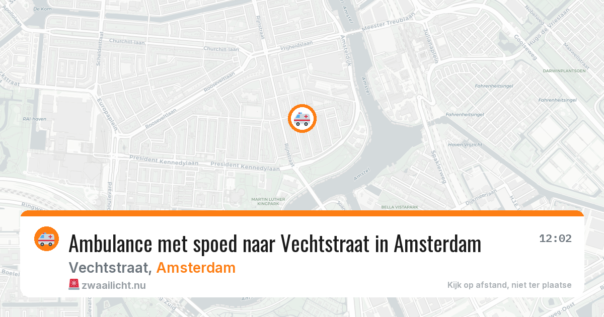 Ambulance met spoed naar Vechtstraat in Amsterdam — 12 mei 2026