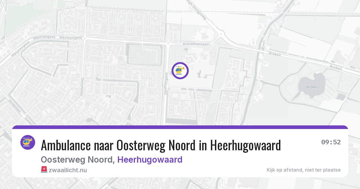 Ambulance naar Oosterweg Noord in Heerhugowaard — 24 mrt 2026