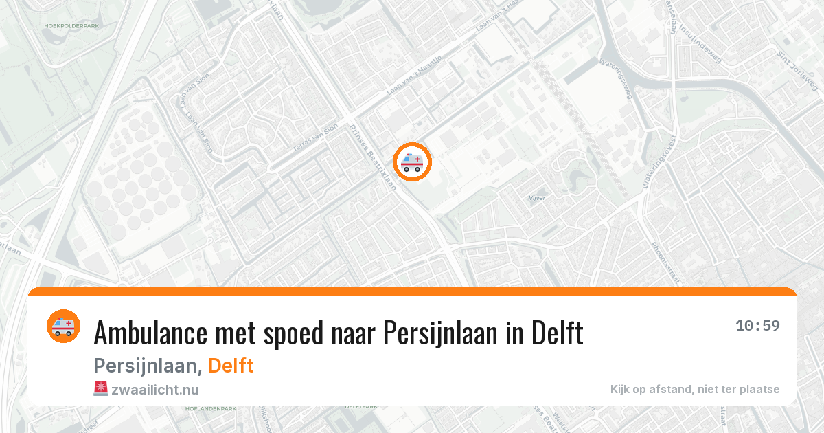 Ambulance met spoed naar Persijnlaan in Delft — 9 feb 2026
