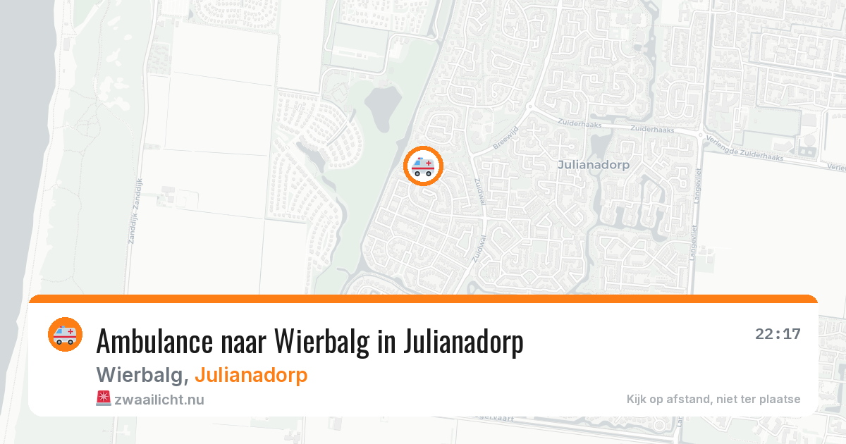 Ambulance naar Wierbalg in Julianadorp — 21 jul 2026