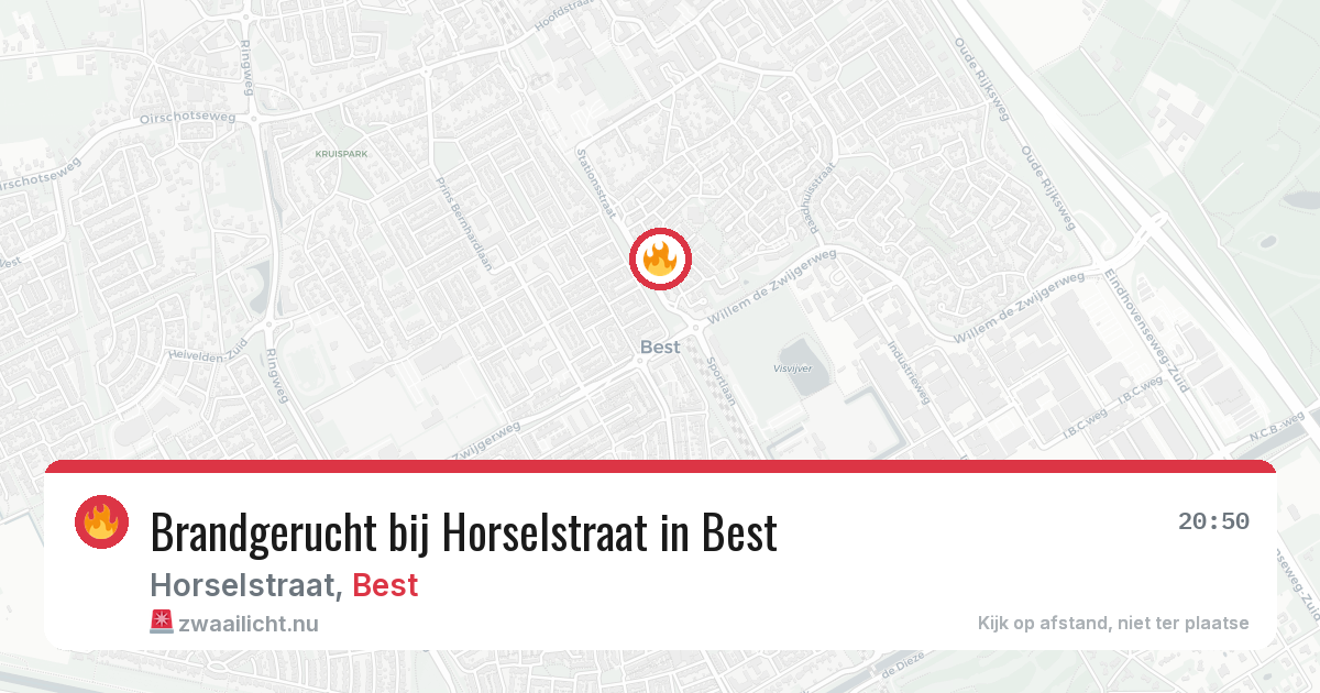 Brandgerucht bij Horselstraat in Best — 22 jul 2026