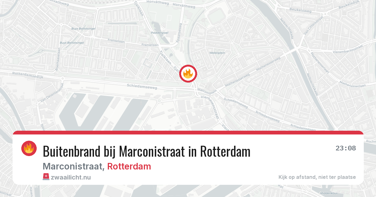 Buitenbrand bij Marconistraat in Rotterdam — 5 jun 2026
