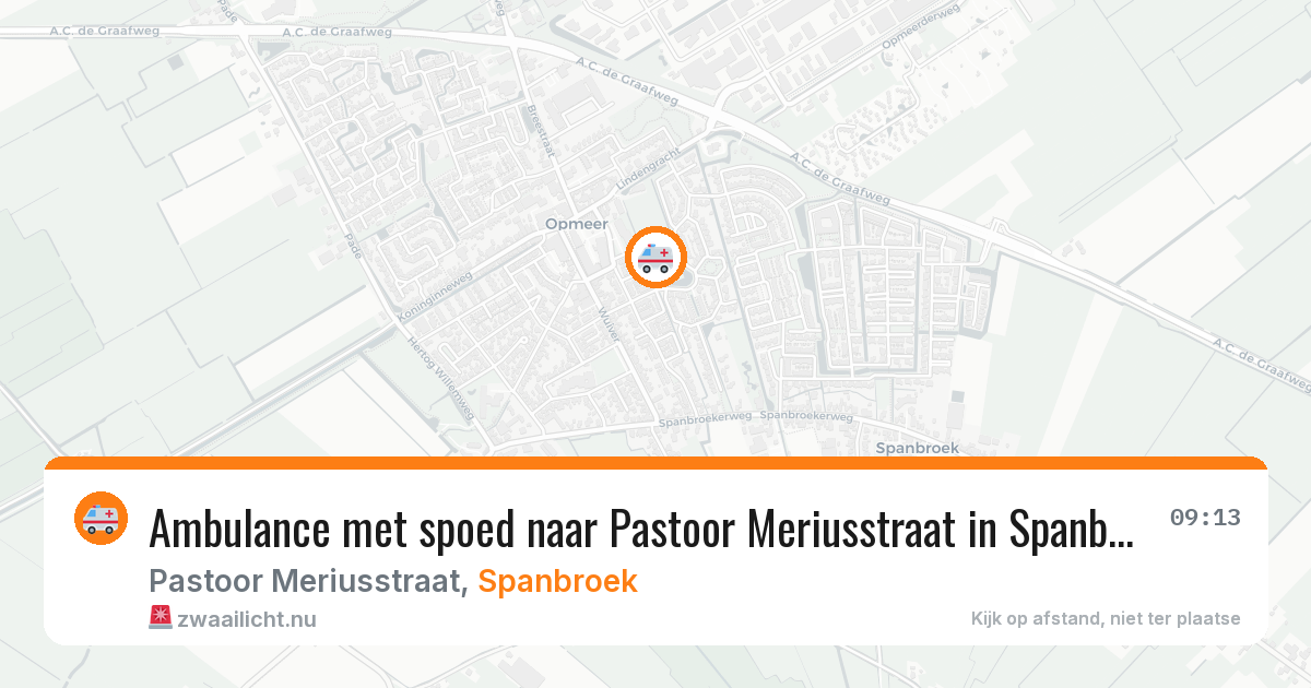 Ambulance met spoed naar Pastoor Meriusstraat in Spanbroek — 17 jul 2026
