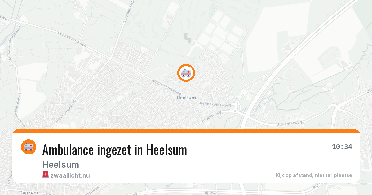 Ambulance ingezet in Heelsum — 20 jun 2026